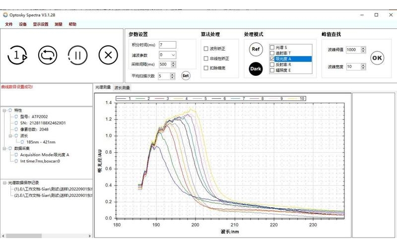 应用案例-紫外可见光纤光谱仪在吸光度应用中的示例
