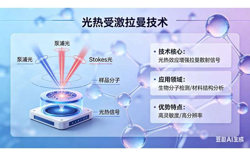 PT‑SRS光热受激拉曼技术，解锁超灵敏无标记分子检测新范式
