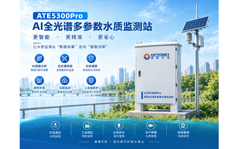 新品发布丨从自动监测到智能监测，ATE5300Pro AI全光谱多参数水质监测站全新升级！