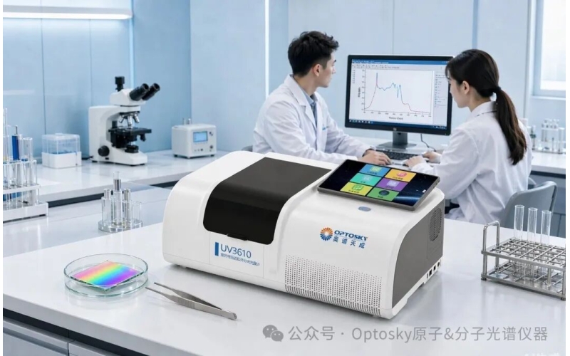 纳米薄膜的细微吸收峰测不准？UV3610 研究级精度让光学特征清晰可见